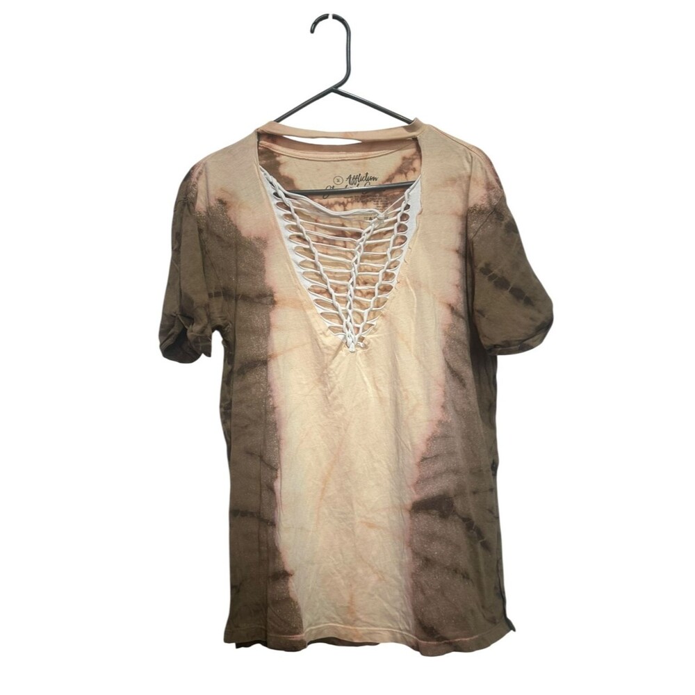 Affliction Standard Series T-Shirt Woman’s Size Medium Tie Dye Brown